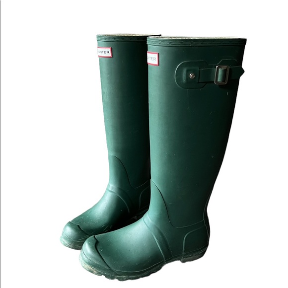 Hunter Shoes - Hunter Women's Shoes Hunter Original Rain Boots Tall in Hunter Green Size 7/8 39
